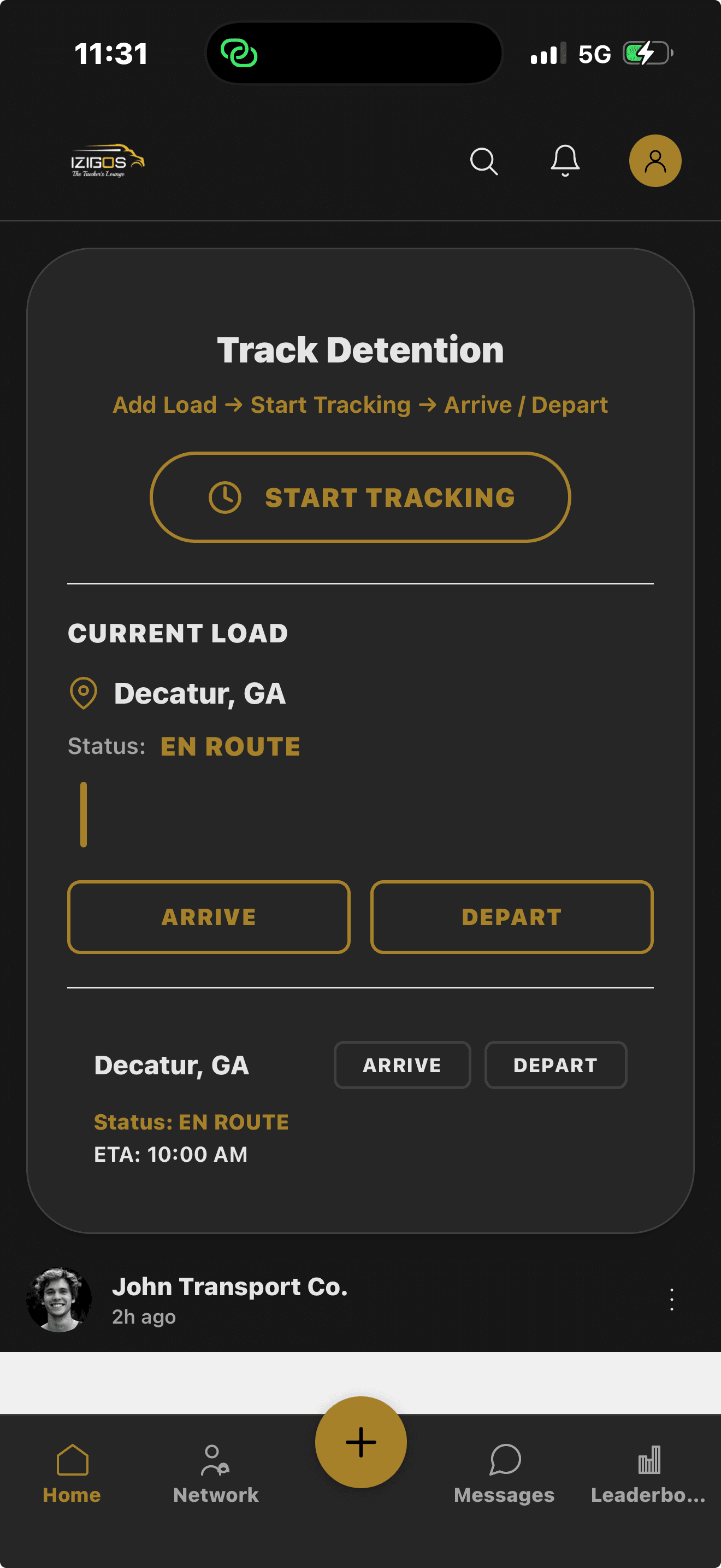 Izigos - Social Network for Truckers - Screenshot 1