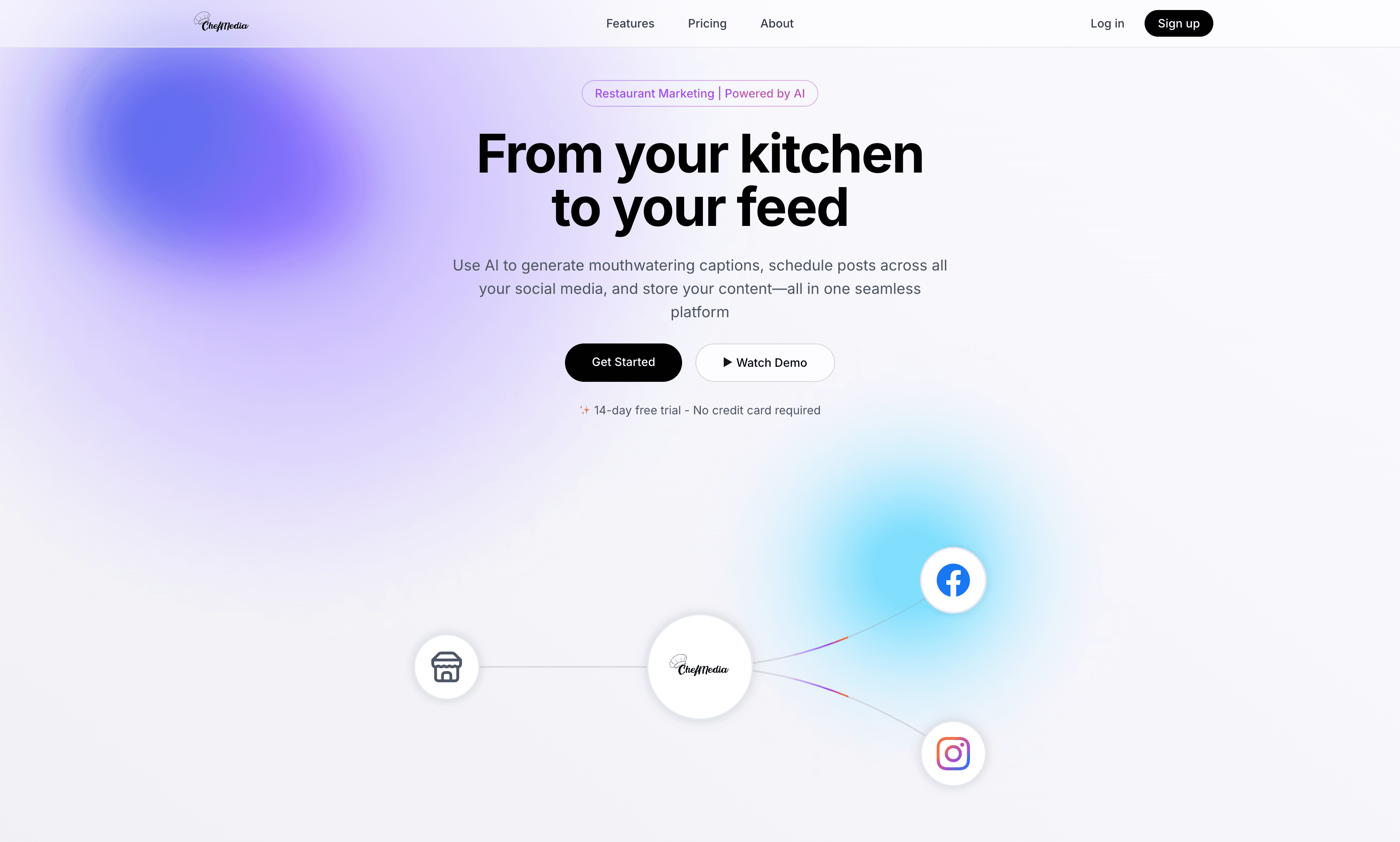 ChefMedia - AI Social Media for Restaurants - Screenshot 1